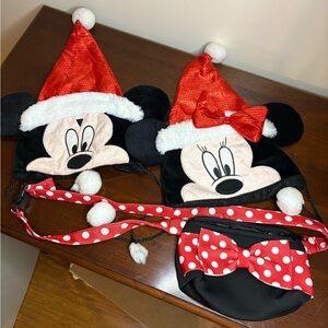 Two sequined Mickey and Minnie hats it’s a Minnie crossbody purse